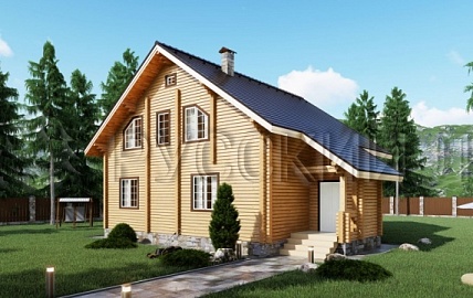 Дом из бруса 10,4 х 11,0, проект - БЕРНИНИ