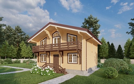 Дом из бруса 9,0 х 8,0, проект - ШИНКЕЛЬ