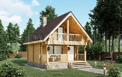 Дом из бруса 5,5 x 7,5, проект - АНРИ-ЧАША