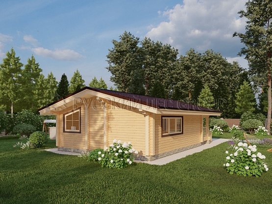Дом из бруса проект ТАУТ 62,0м2 7,0x7,85