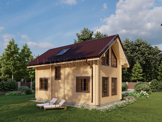 Дом из бруса проект ЭШБИ 85,5м2 5,5х8,5