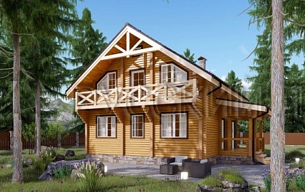 Дом из бруса 8,0 х 8,0, проект - ГАБРИЭЛЬ
